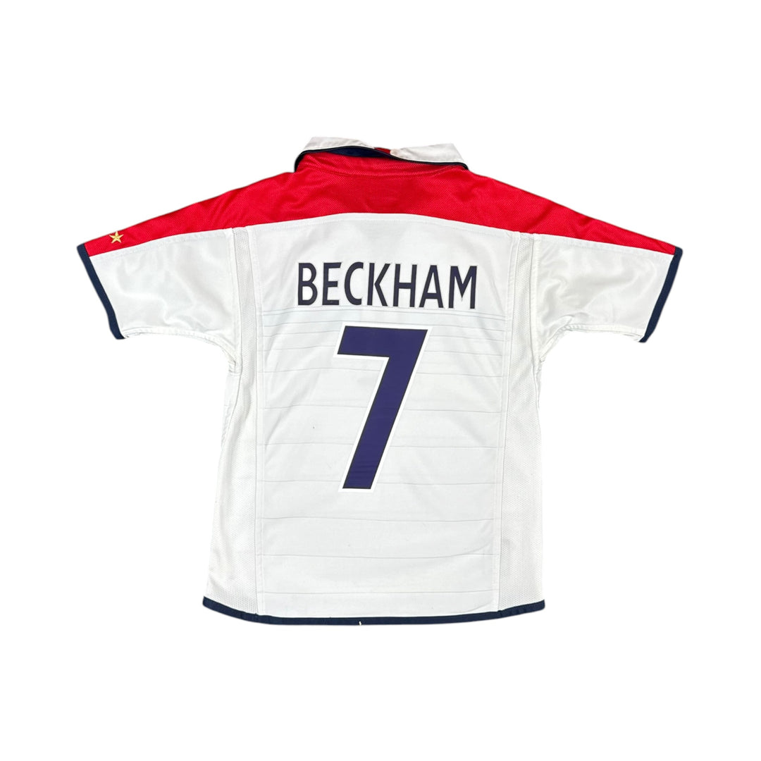 2003-05 England Home Reversible Shirt BECKHAM #7 - 8/10 - (6-7 Years)