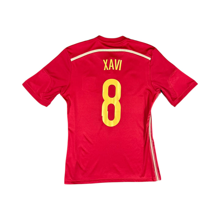 2013-14 Spain Adidas Home Shirt #8 XAVI - 9/10 - (M)