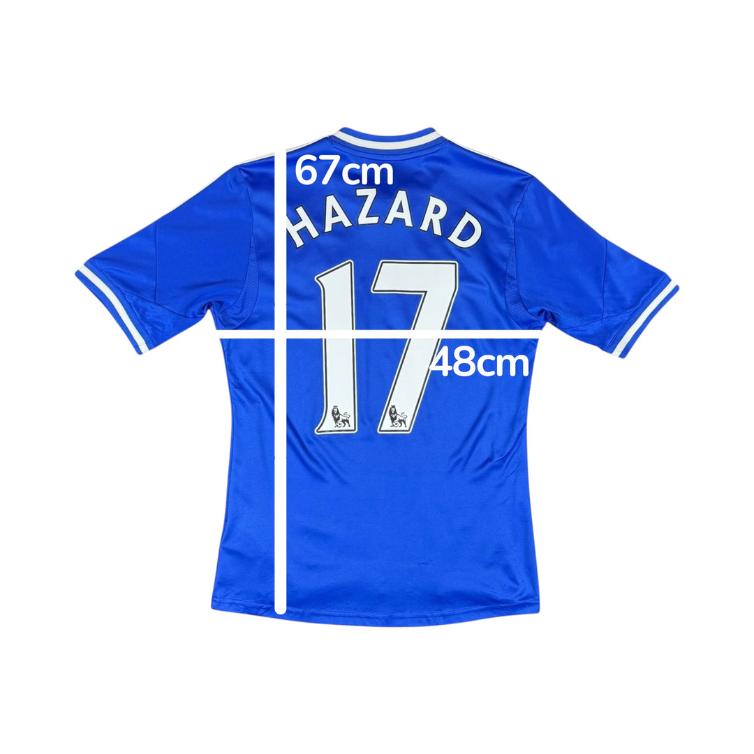 2013-14 Chelsea Adidas Home Shirt #17 HAZARD - 8/10 - (M)