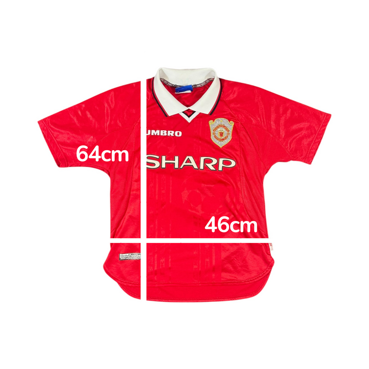 1997-00 Manchester United Home CL Shirt - 8/10 -(S)
