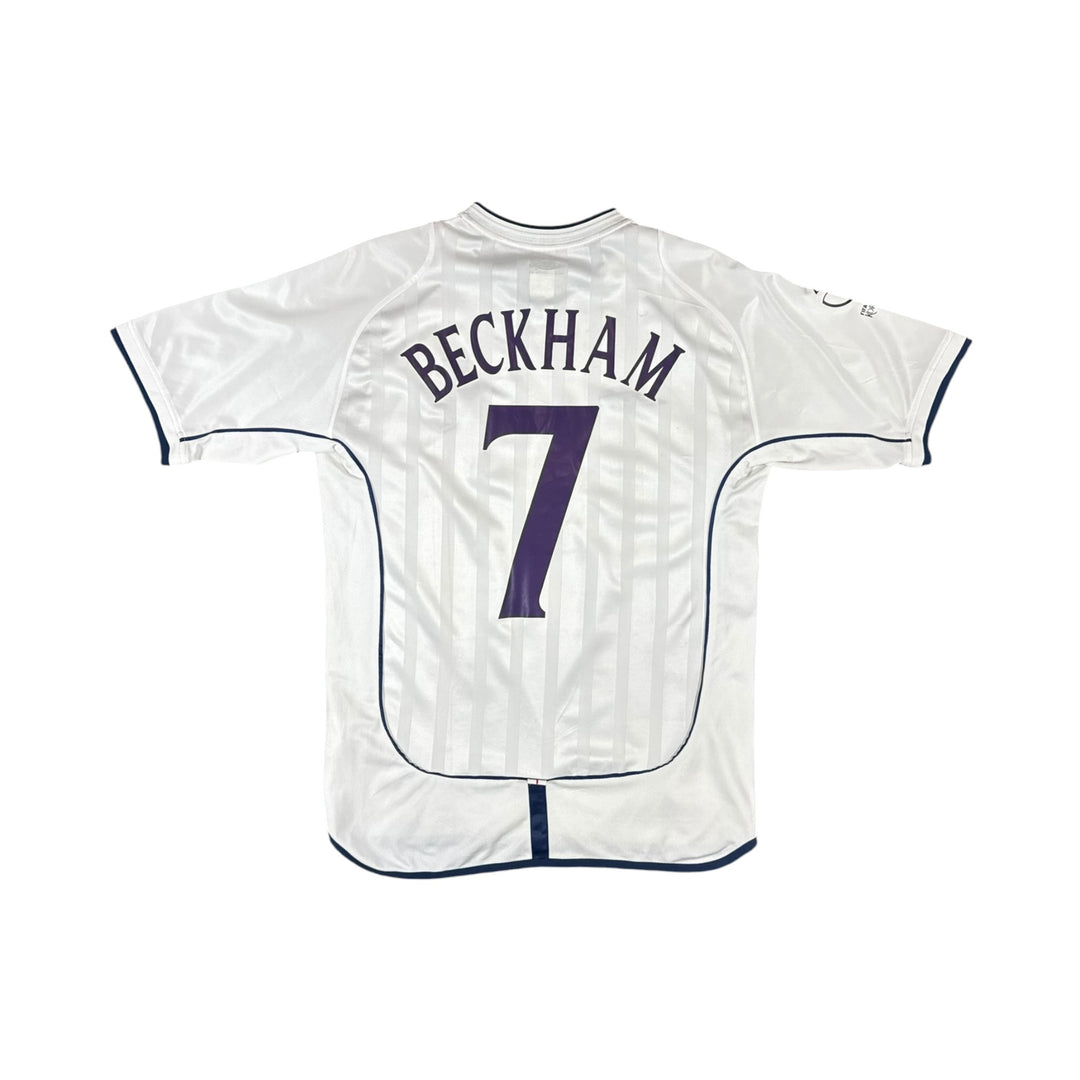 2001-03 England Umbro Home Shirt BECKHAM #7 - 8/10 - (M)
