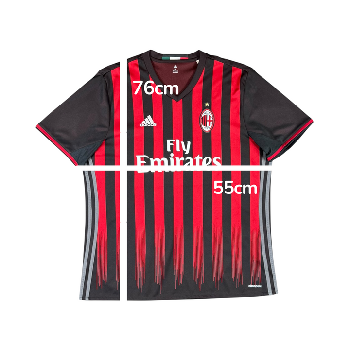 2016-17 AC Milan Adidas Home Shirt - 9/10 - (XL)