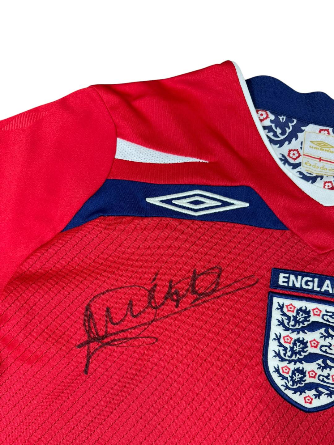 2008/09 England Umbro Football Shirt Signed Sol Campbell - 9/10 - (M)