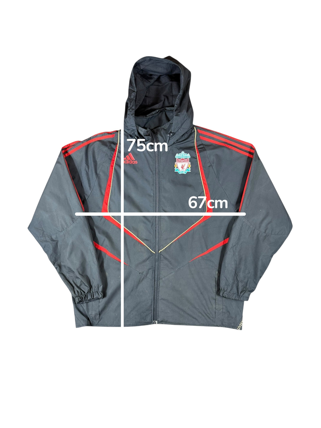 2009/10 Liverpool Adidas Training Windbreaker Jacket - 7/10 - (L)