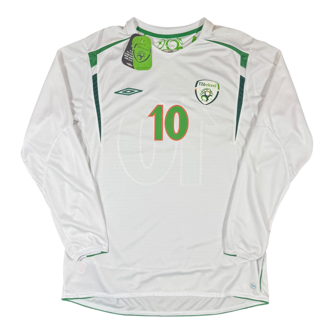 2005-07 Ireland Away Shirt L/S KEANE #10 Brand New (XL)