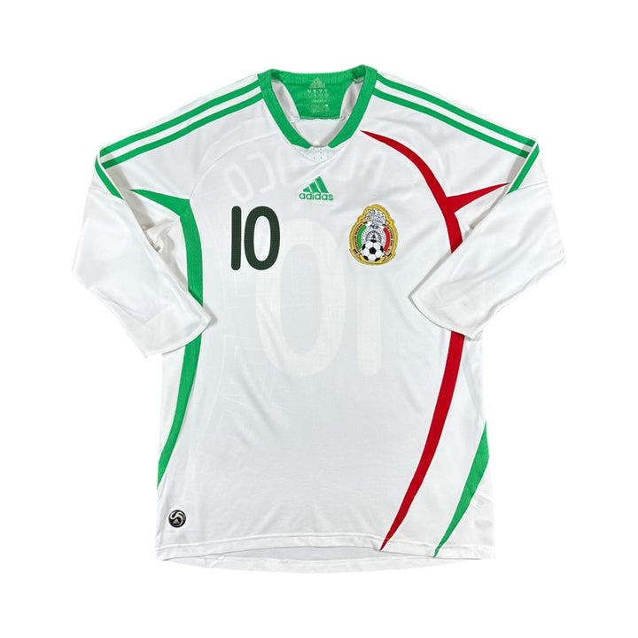 2008-09 Mexico Adidas Away 1/3 Sleeve Shirt #10 C. BLANCO - 9/10 - (M)