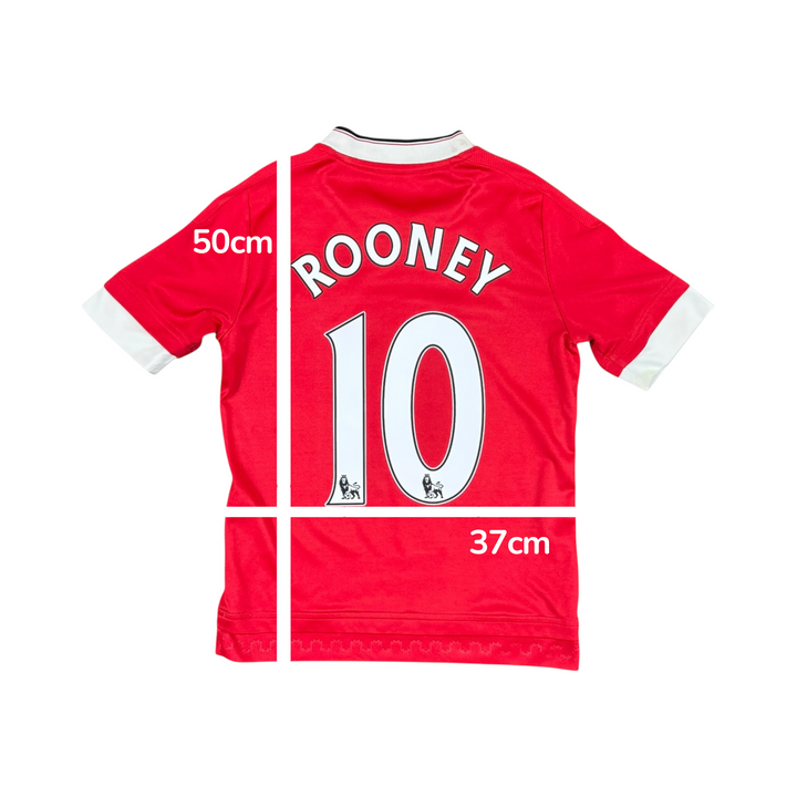 2015-16 Manchester United Nike Home Shirt #10 ROONEY - 7/10 - (9-10 Years)