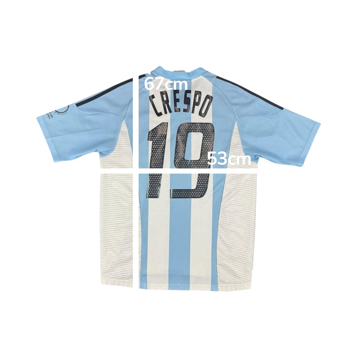 2002-04 Argentina Adidas Home Shirt #19 CRESPO - 8/10 - (M)