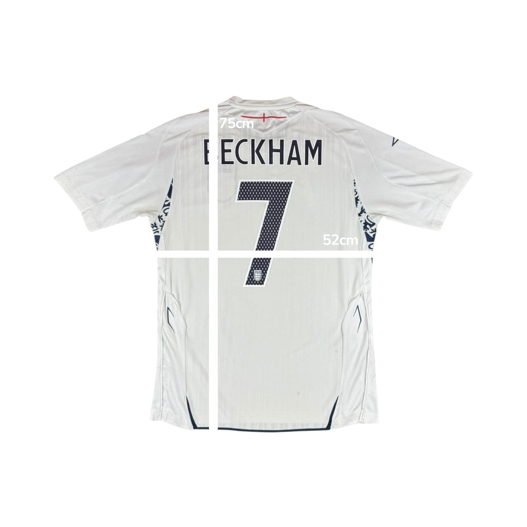 2007-09 England Umbro Home Shirt #7 BECKHAM - 7/10 - (L)