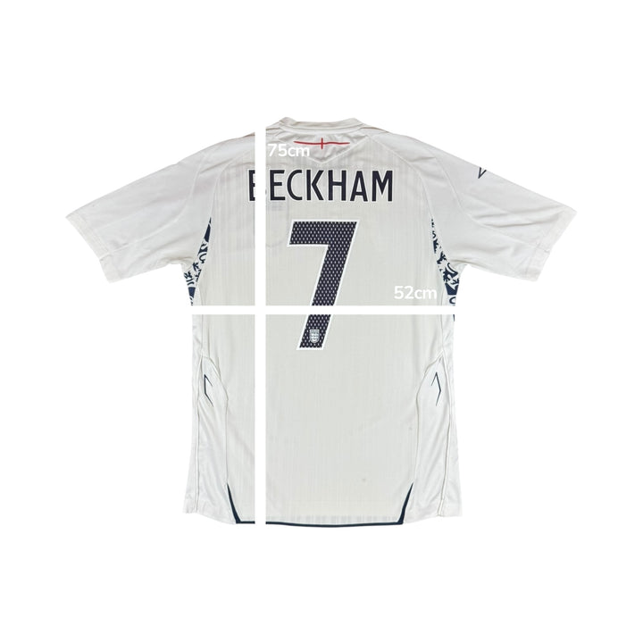 2007-09 England Umbro Home Shirt #7 BECKHAM - 7/10 - (L)