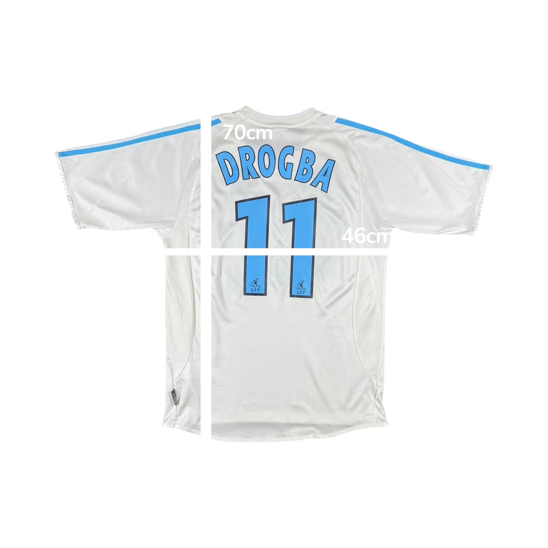 2003-04 Marseille Adidas Home Shirt #11 DROGBA - 8/10 - (S)