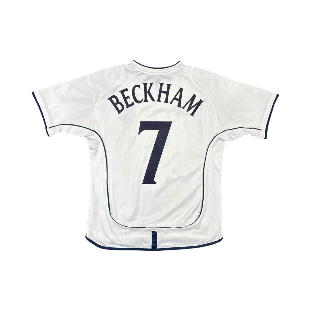 2001-03 England Umbro Home Shirt BECKHAM #7 - 8/10 - (M)