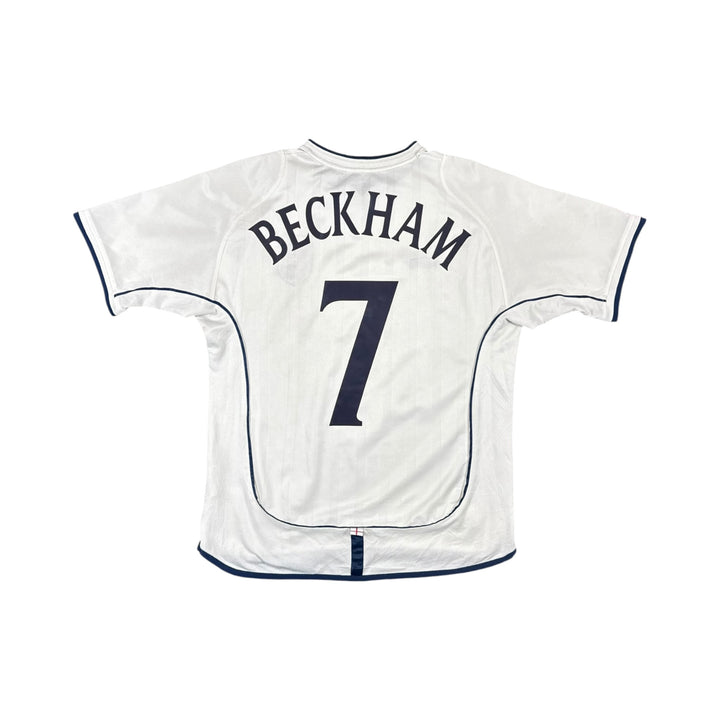 2001-03 England Umbro Home Shirt BECKHAM #7 - 8/10 - (M)