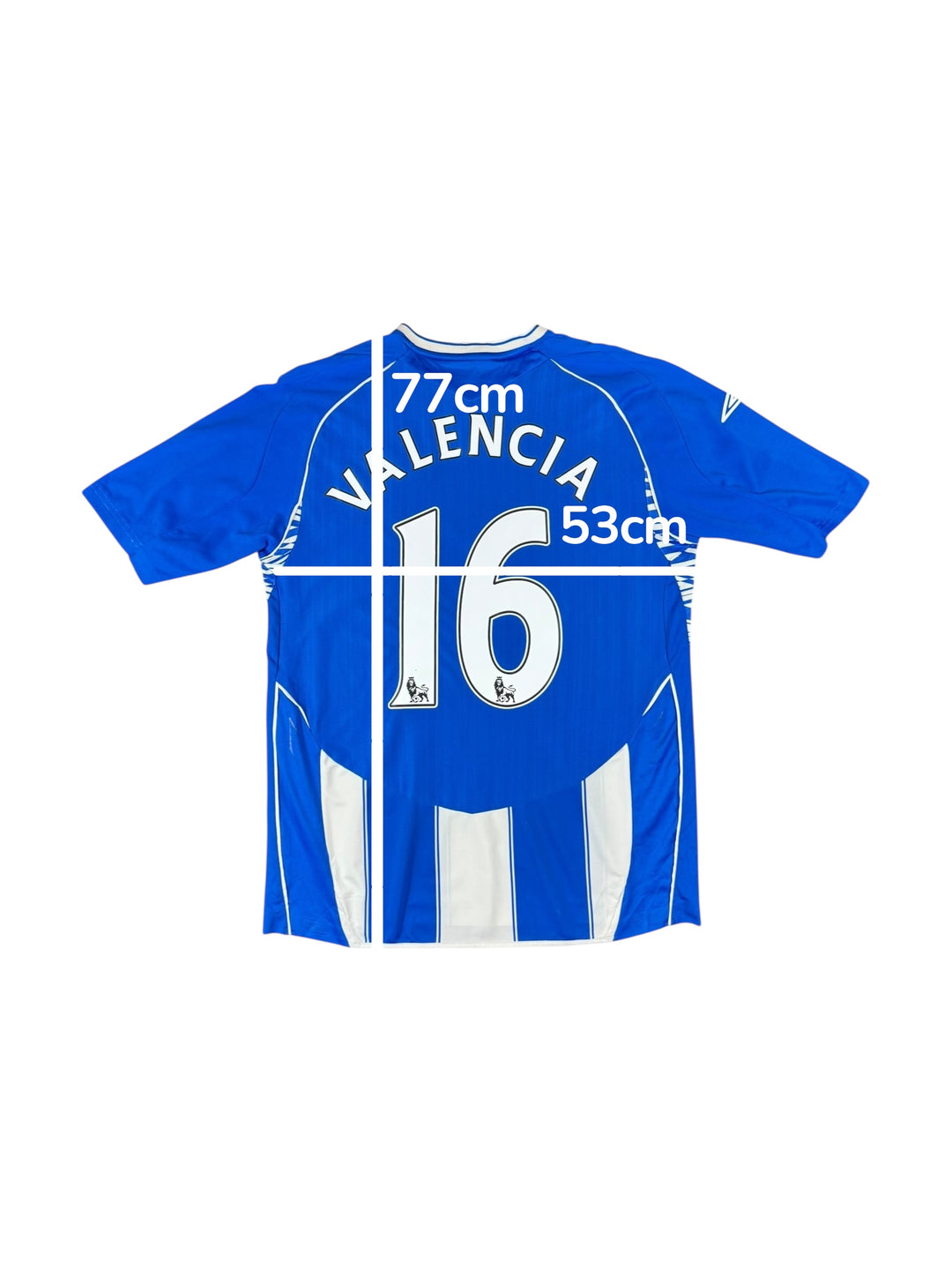 2007-08 Wigan Umbro Home Shirt #16 VALENCIA - 8/10 - (L)