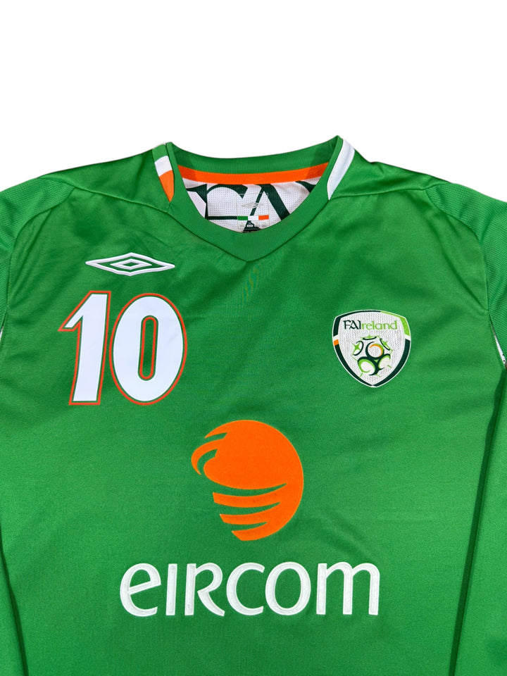 2006/08 Ireland Umbro Home Longsleeve Football Shirt #10 KEANE - 9/10 - (XL)