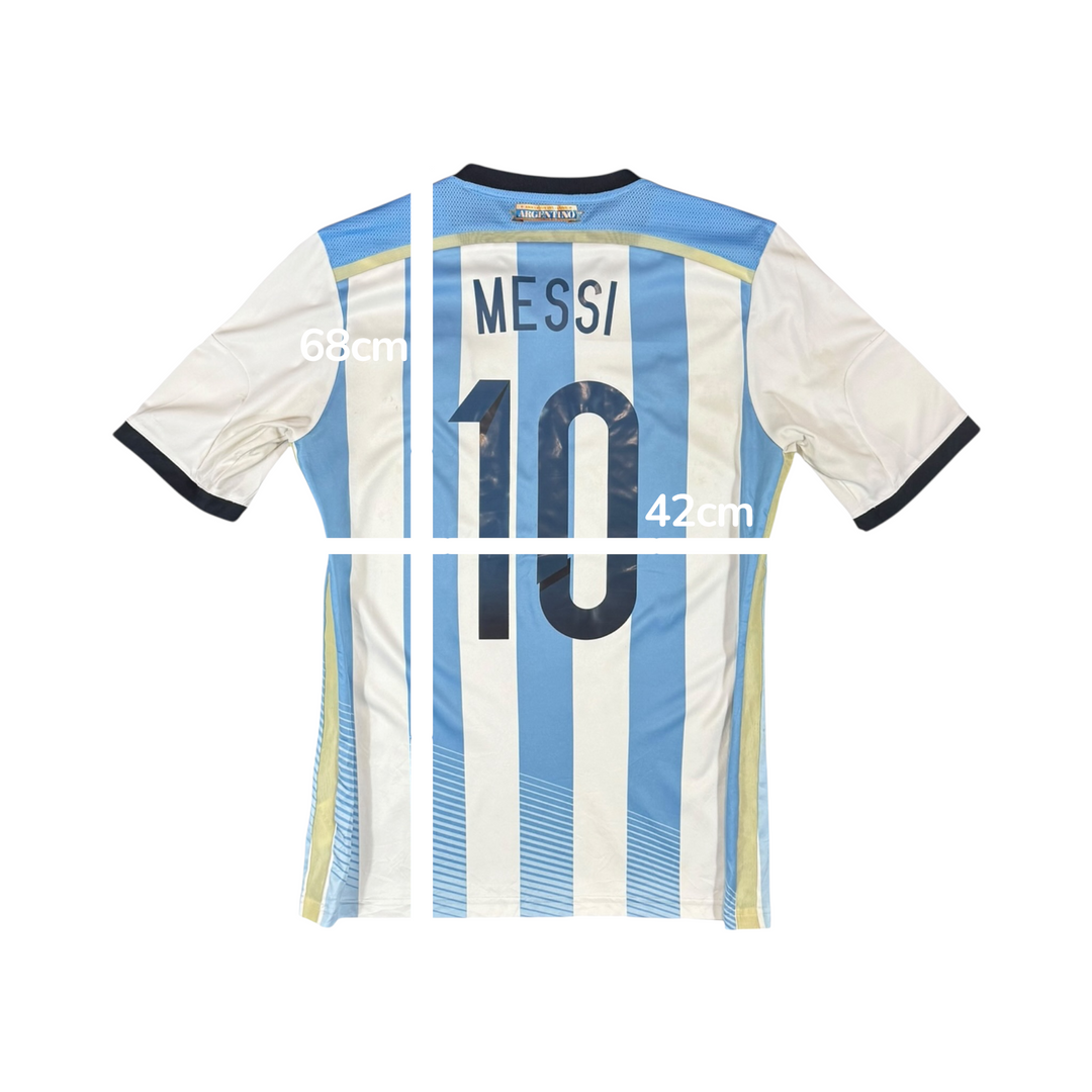2014-15 Argentina Adidas Home Shirt MESSI #10 - 8/10 - (S)