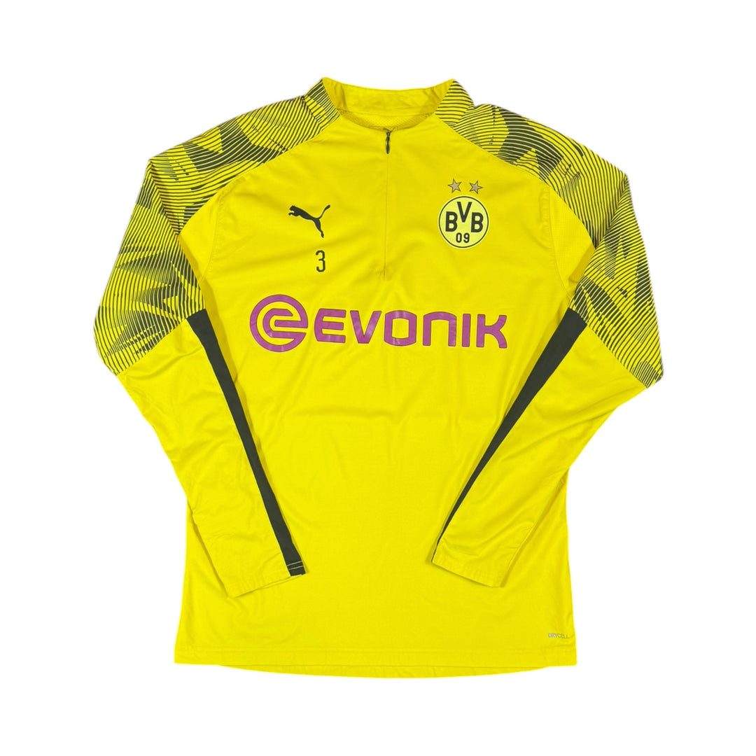 2019-20 Borussia Dortmund Puma 1/4 Zip Training L/S Shirt Player Issue #3 - 8/10 - (L)
