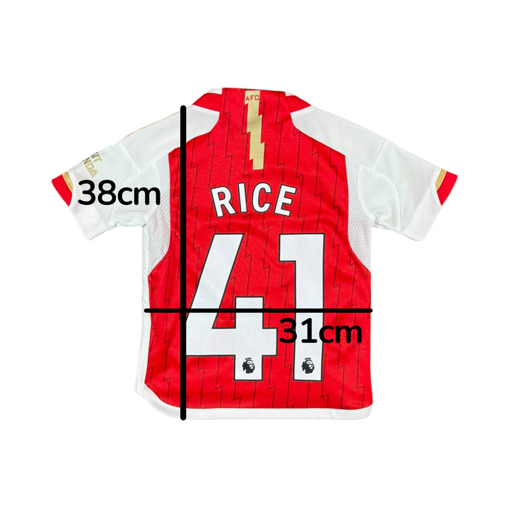 2023-24 Arsenal Home Shirt RICE #41 - 9/10 - (2-3 Years)