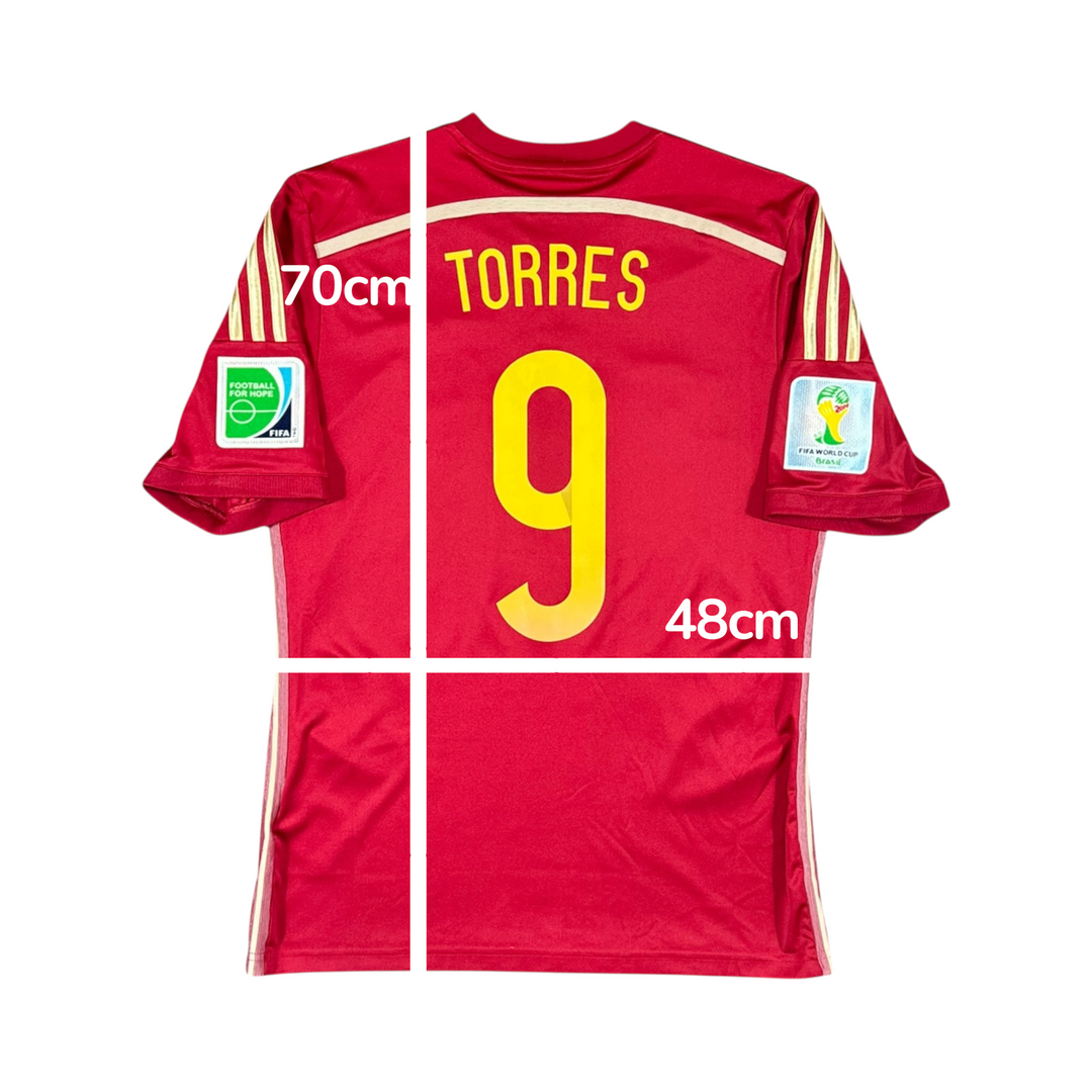 2013-15 Spain Adidas Home Shirt TORRES #9 - 9/10 - (M)