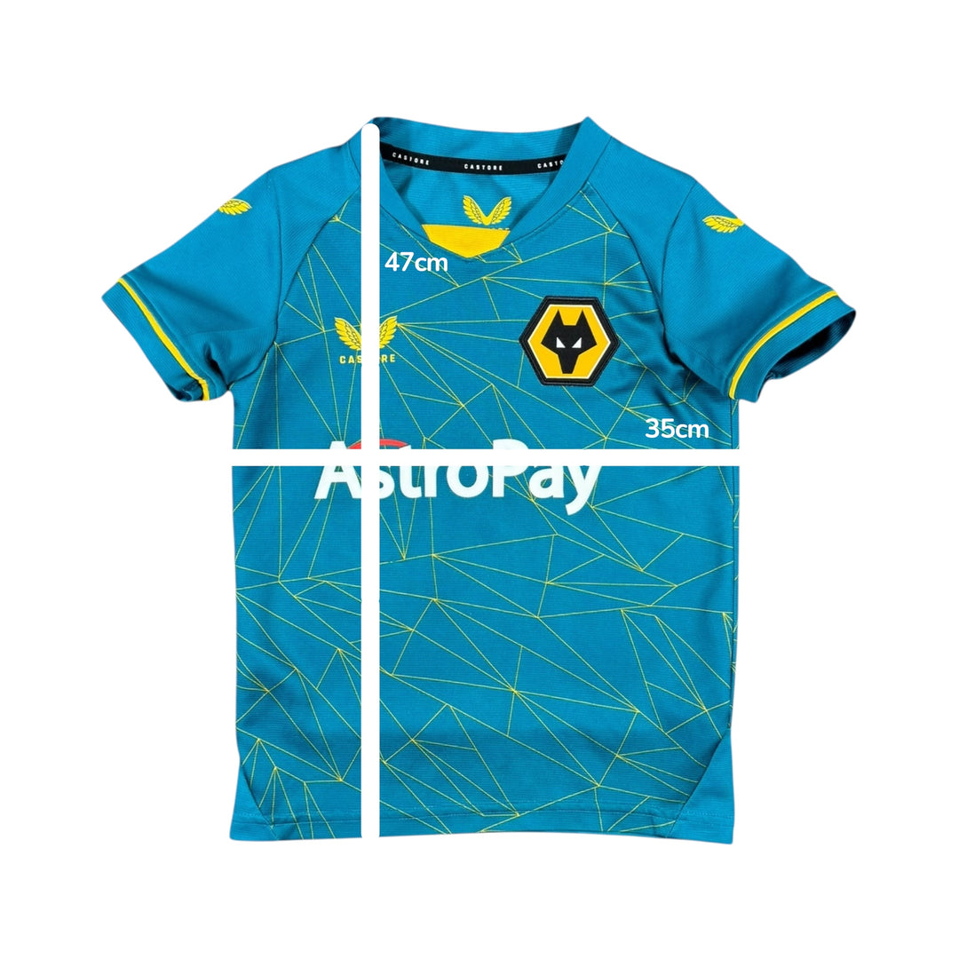 2022-23 Wolves Castore Away Shirt - 8/10 - (6-7 Years)