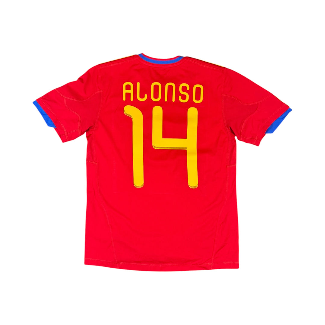 2009-10 Spain Adidas Home Shirt ALONSO #14 - 9/10 - (M)