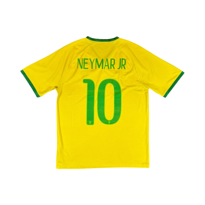 2014-15 Brazil Nike Home Shirt #10 NEYMAR JR - 7/10 - (M)