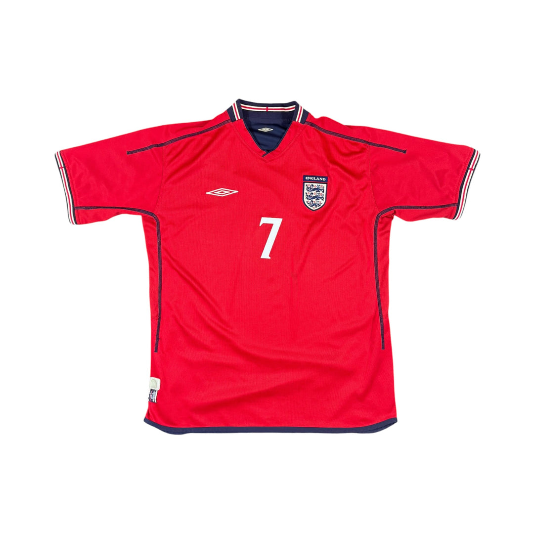 2002-03 England Umbro Away Reversible Shirt BECKHAM #7 - 8/10 - (2XL)