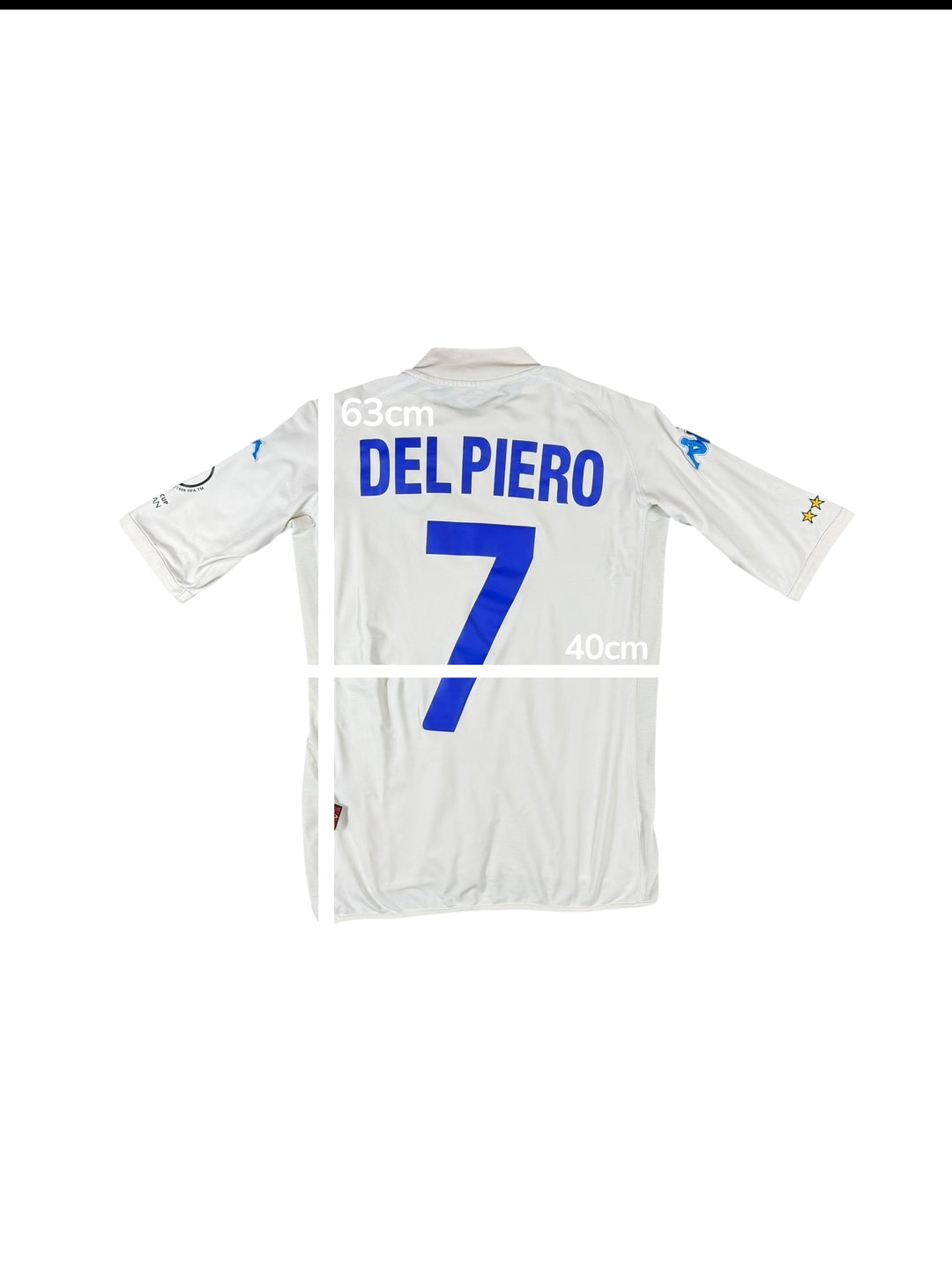 2002-04 ITALY Kappa Kombat Away Shirt #7 DEL PIERO - 8/10 - (S)