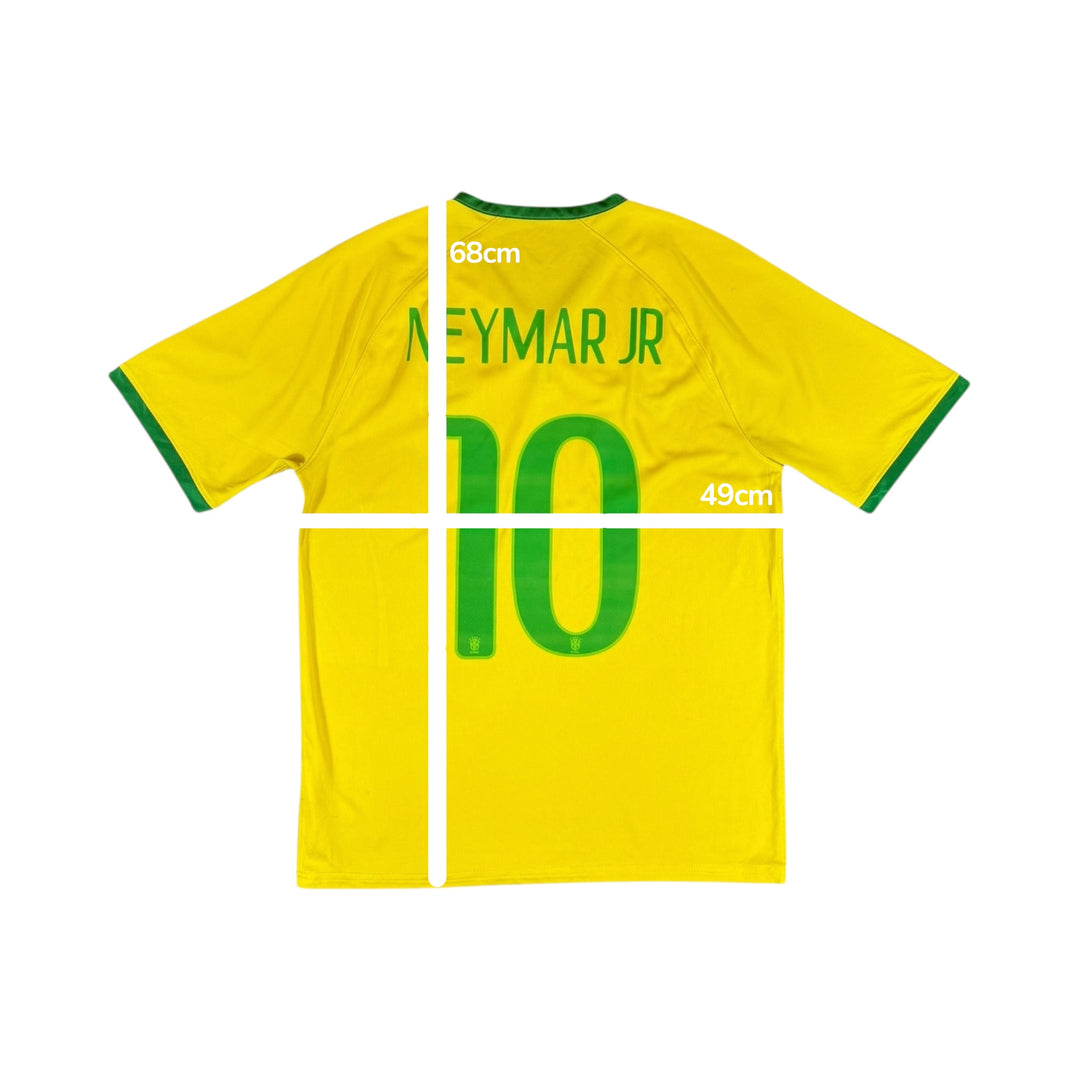 2014-15 Brazil Nike Home Shirt #10 NEYMAR JR - 7/10 - (M)