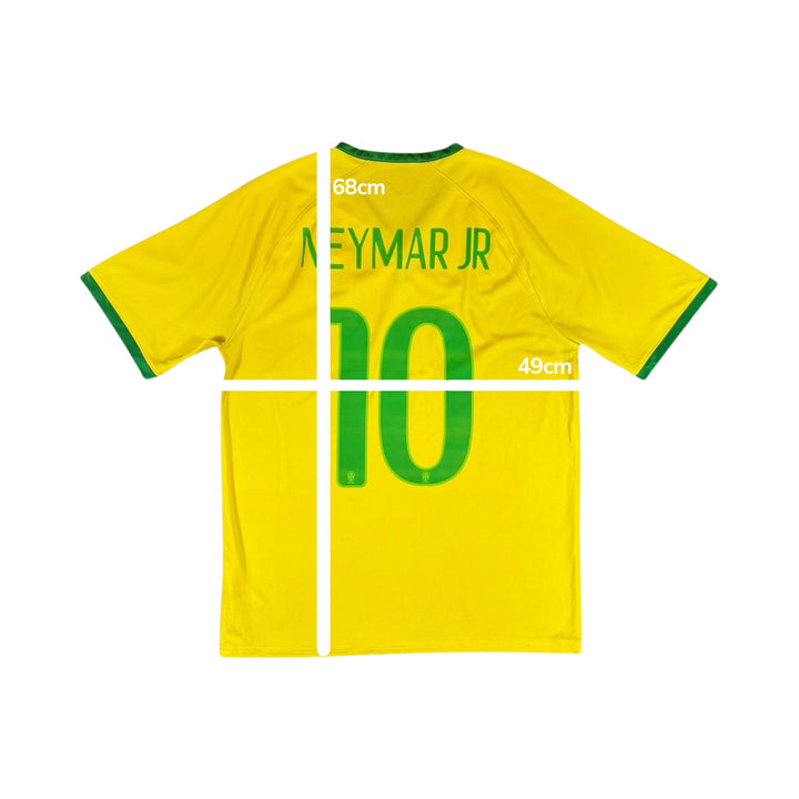 2014-15 Brazil Nike Home Shirt #10 NEYMAR JR - 7/10 - (M)