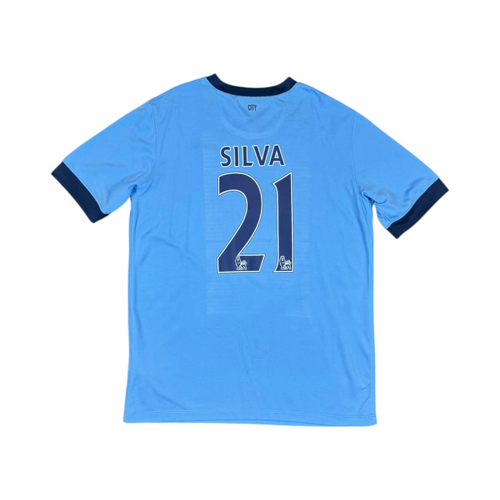 2014-15 Manchester City Nike Home Shirt #21 SILVA - 7/10 - (15-16 Years)