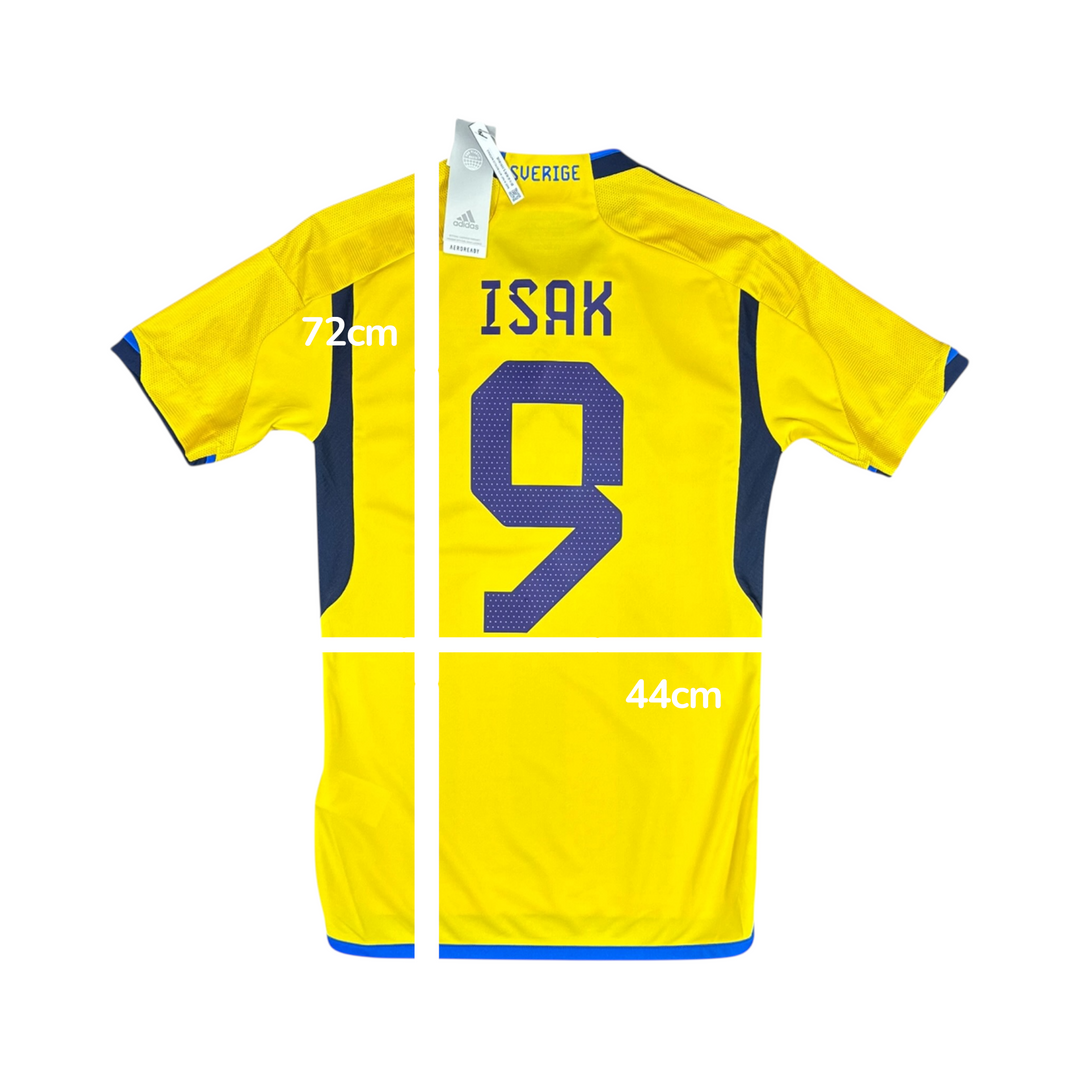 2022-23 Sweden Adidas Home Shirt #9 ISAK Brand New (XS)