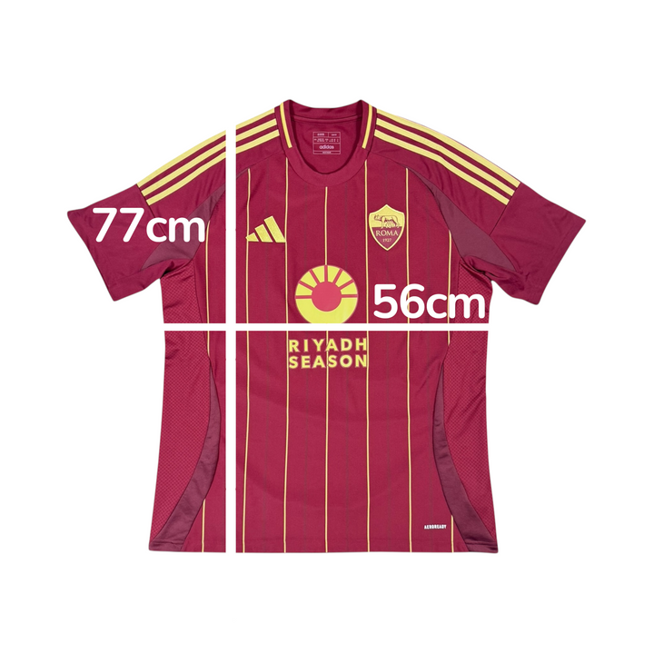 2024-25 AS Roma Adidas Home Shirt - 9/10 - (XL)