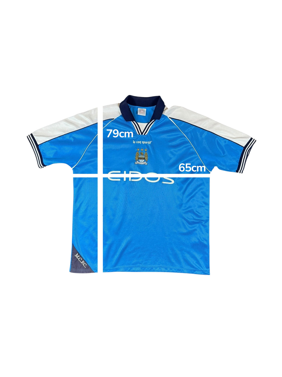 1999-01 Manchester City Le Coq Sportif Home Shirt - 7/10 - (2XL)