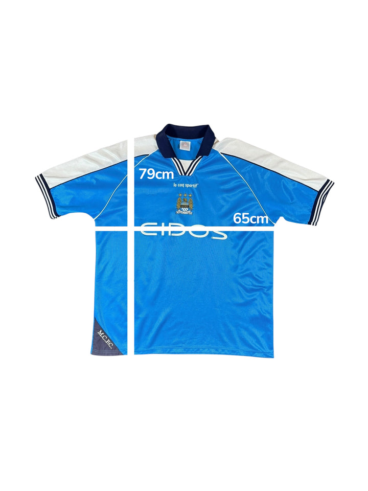 1999-01 Manchester City Le Coq Sportif Home Shirt - 7/10 - (2XL)