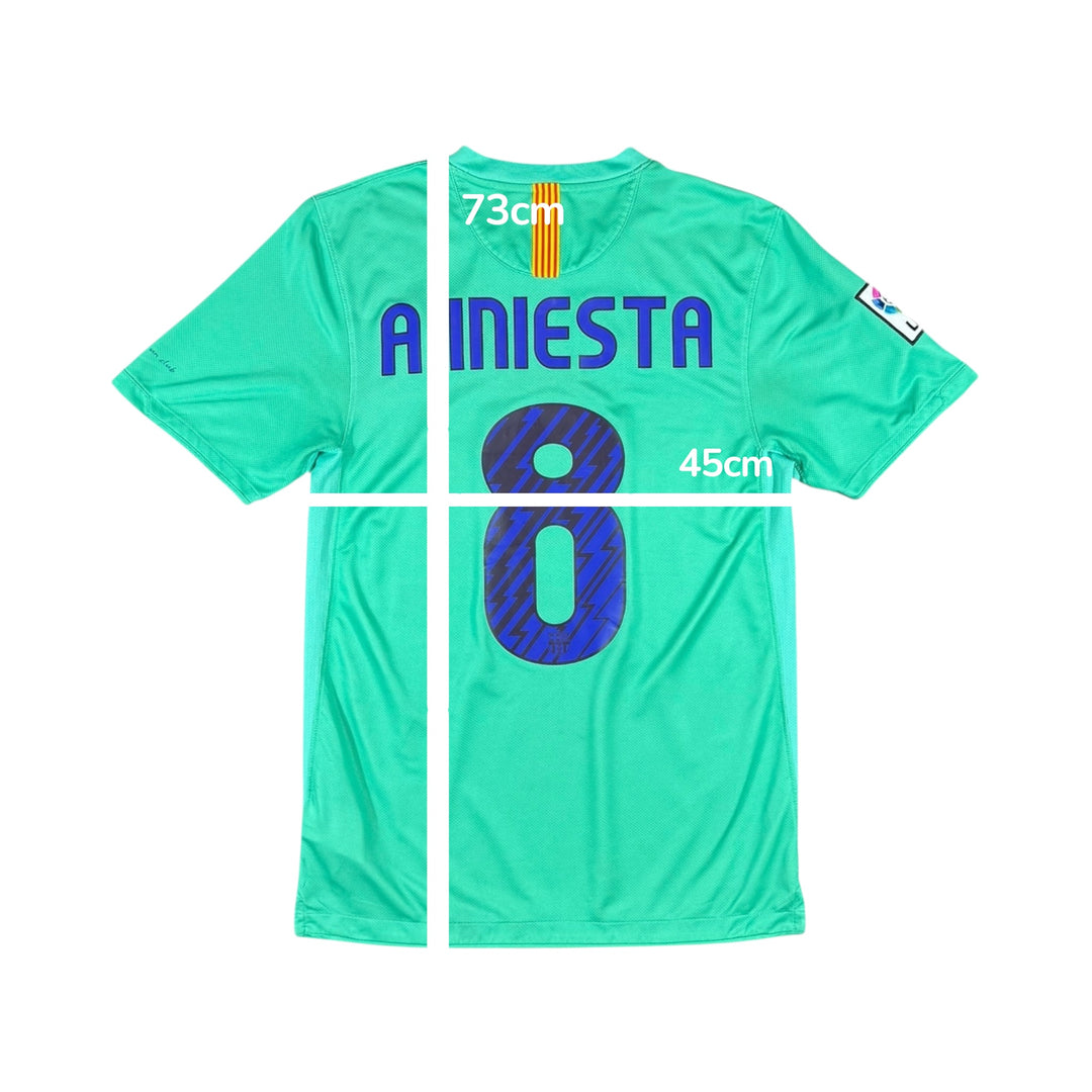2010-11 Barcelona Nike Away Shirt #8 A. INIESTA - 9/10 - (S)