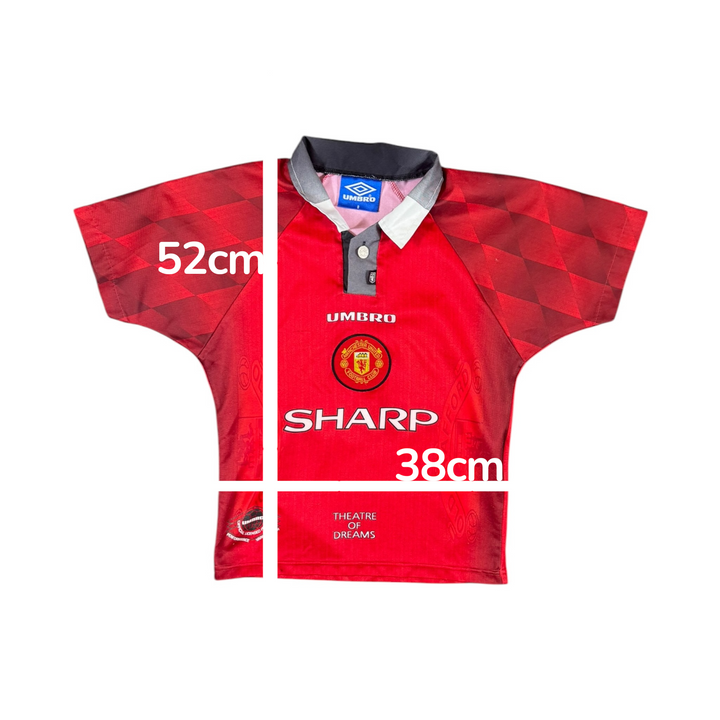 1996-98 Manchester United Home Shirt - 8/10 - (9-10 Years)