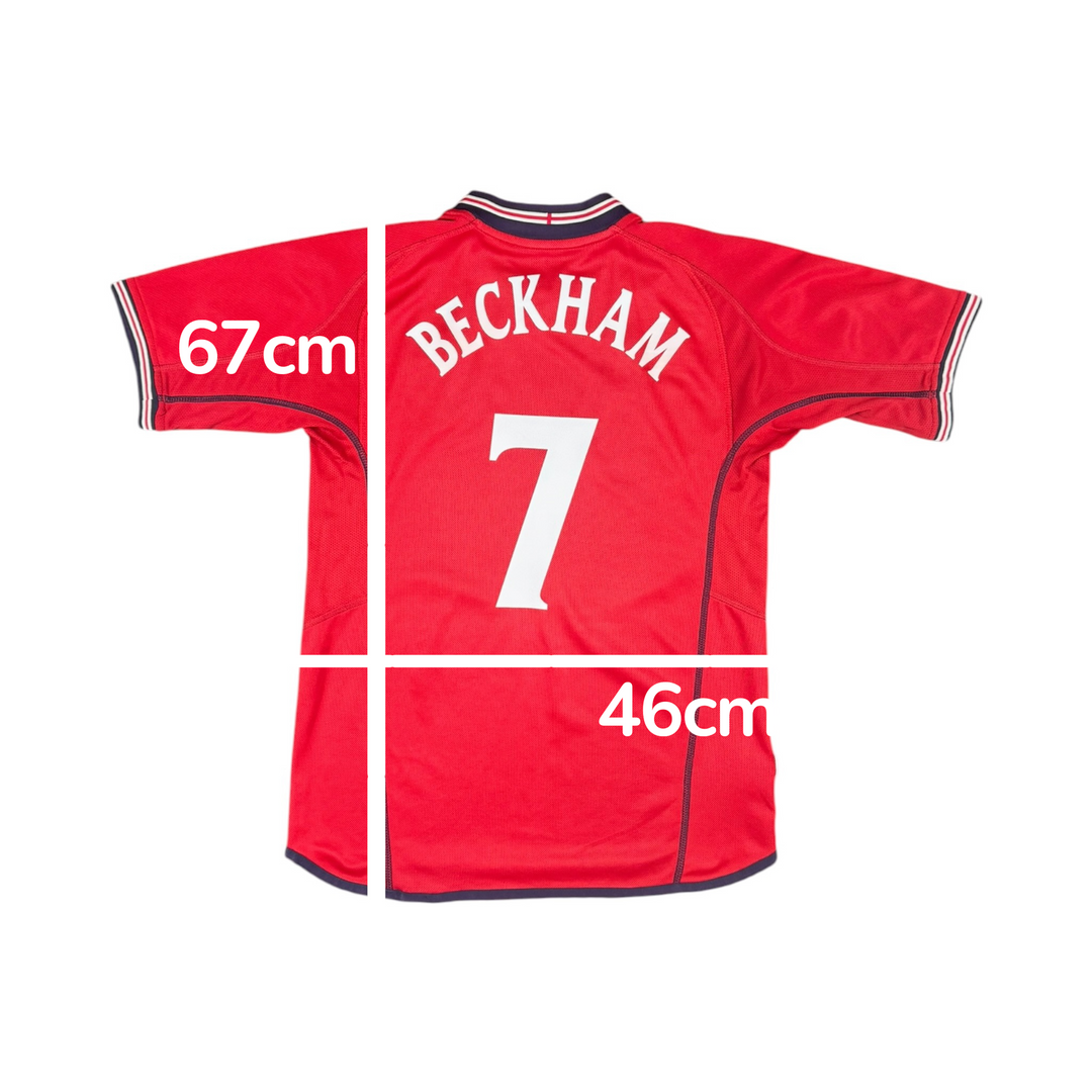 2002-04 England Away Shirt Reversible BECKHAM #7 - 9/10 - (15-16 Years)