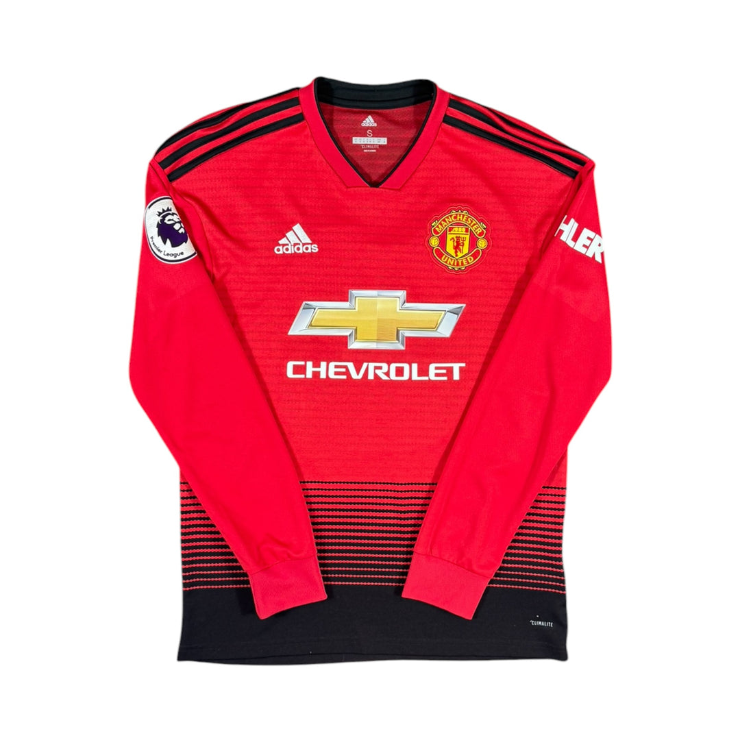 2018-19 Manchester United Adidas Home L/S Shirt #10 RASHFORD - 9/10 - (S)