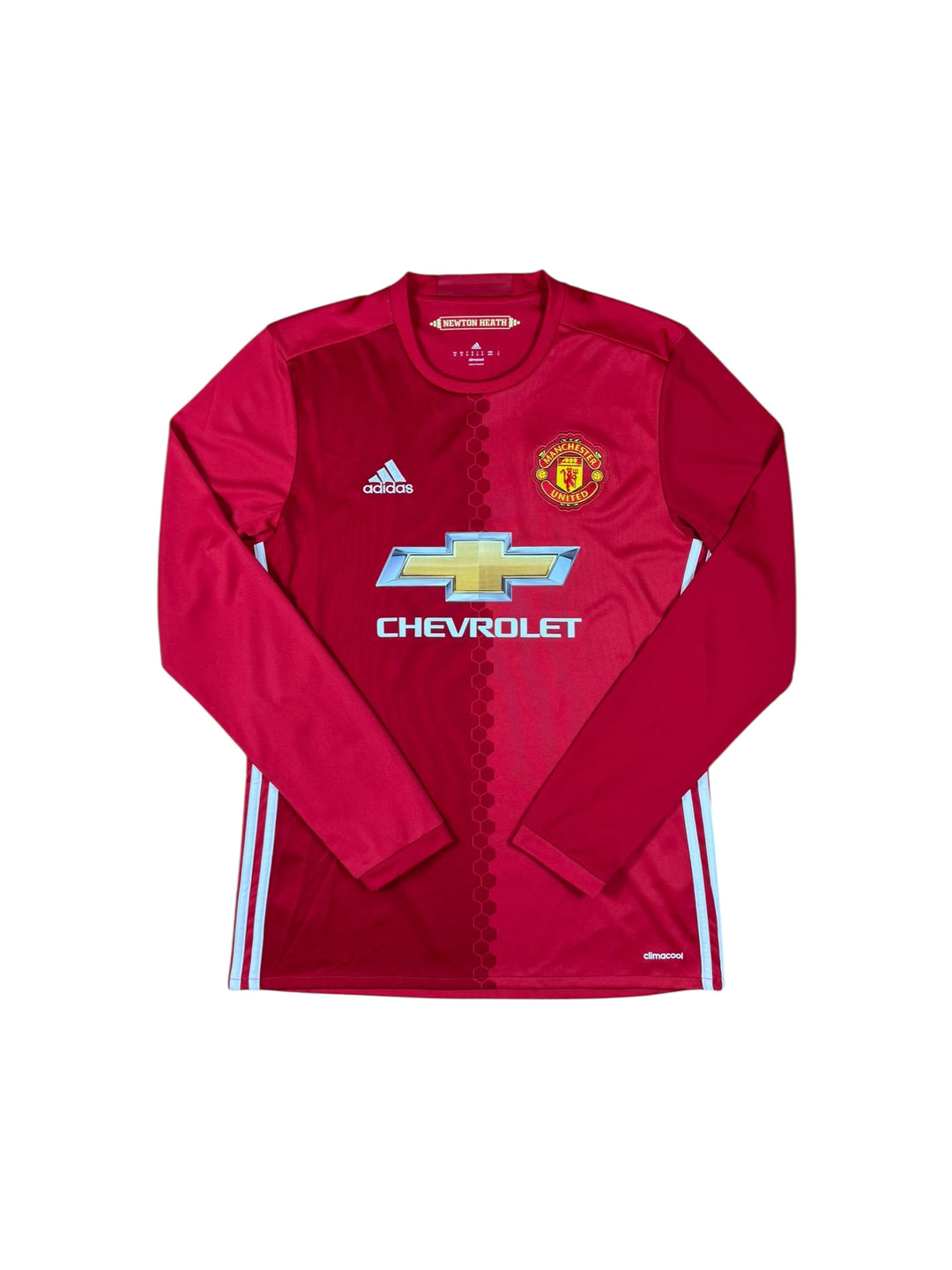 2016/17 Manchester United Adidas Home Football Shirt Longsleeve - 9/10 - (M)
