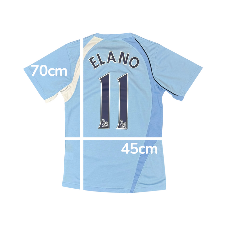 2008-09 Manchester City Home Shirt ELANO #11 - 7/10 - (S)