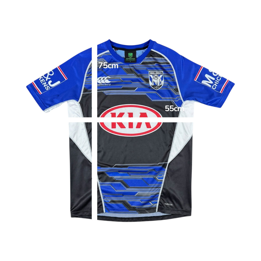 2017 Canterbury Bulldogs NRL Rugby Home Shirt Player Authentic - 8/10 - (L)
