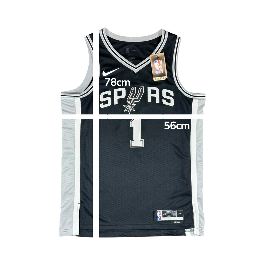 2024-25 San Antonio Spurs Nike Basketball Jersey #1 WEMBANYAMA Brand New (L)