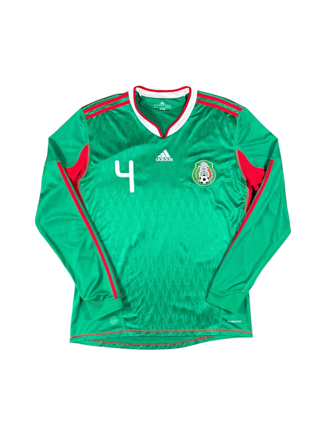 2010 Mexico Adidas Home Longsleeve Shirt #4 R. MARQUEZ - 7/10 - (L)