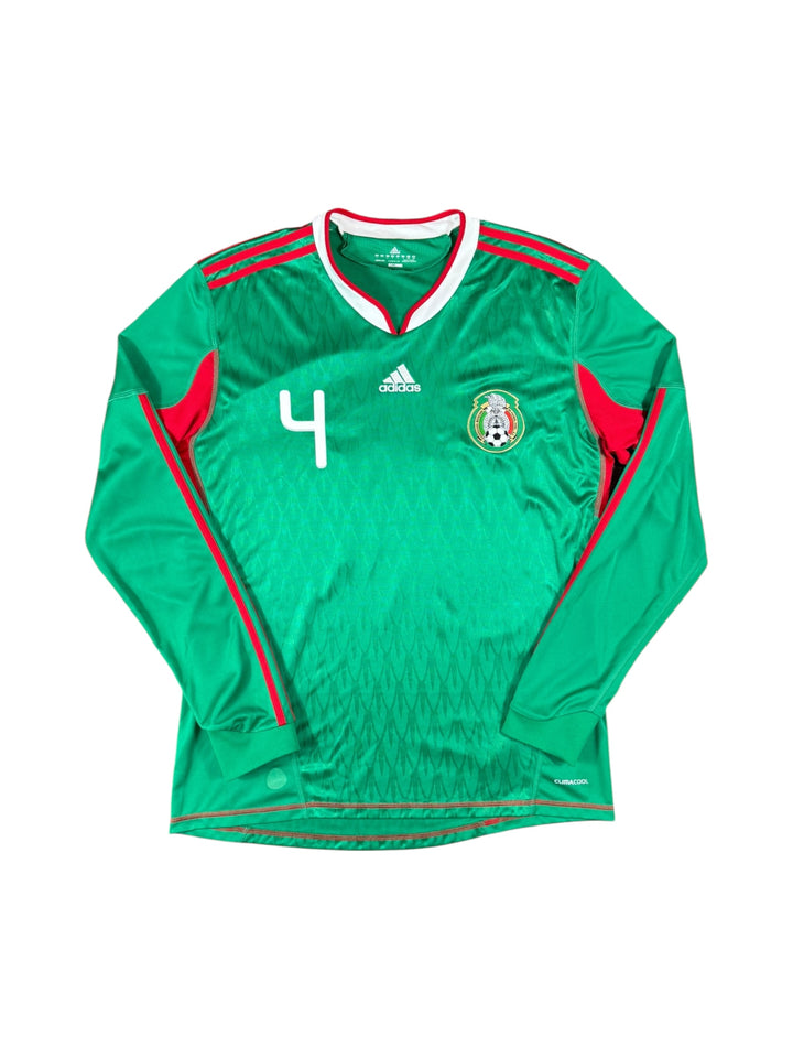 2010 Mexico Adidas Home Longsleeve Shirt #4 R. MARQUEZ - 7/10 - (L)