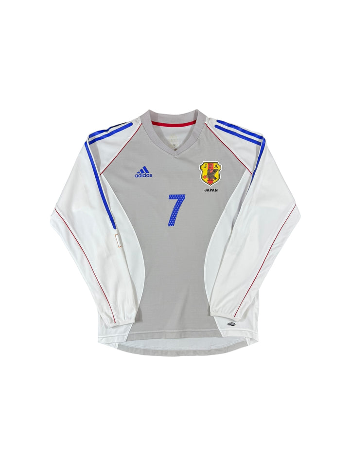 2002 Japan Adidas Away Long Sleeve Shirt #7 NAKATA - 9/10 - (L)