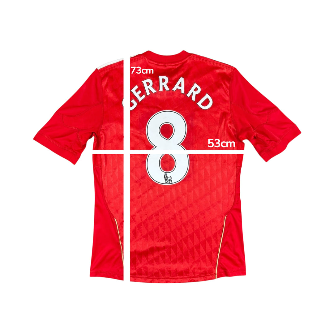 2010-12 Liverpool Adidas Home Shirt #8 GERRARD - 8/10 - (M)