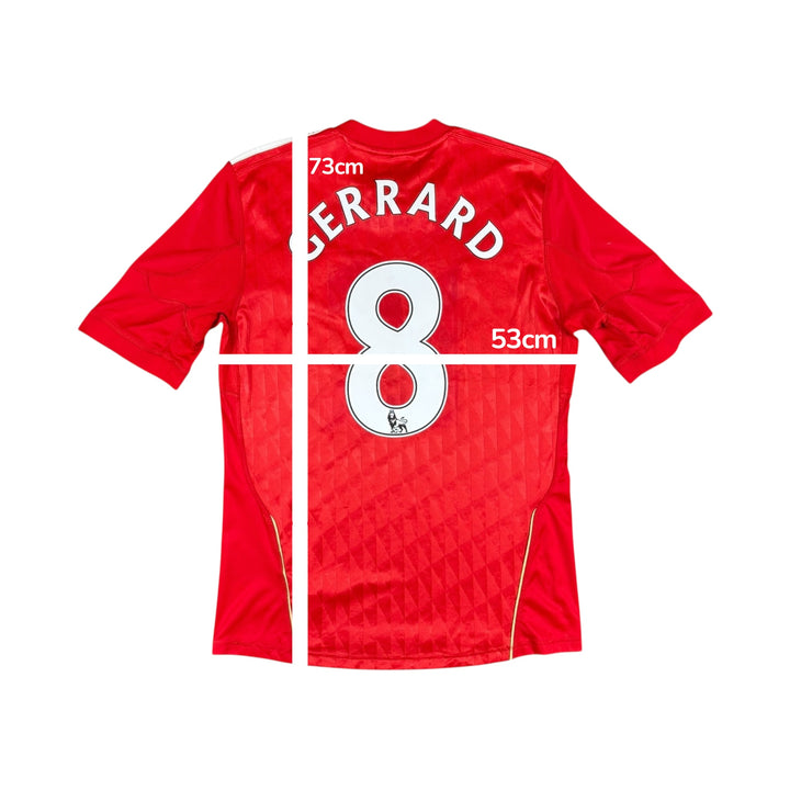 2010-12 Liverpool Adidas Home Shirt #8 GERRARD - 8/10 - (M)