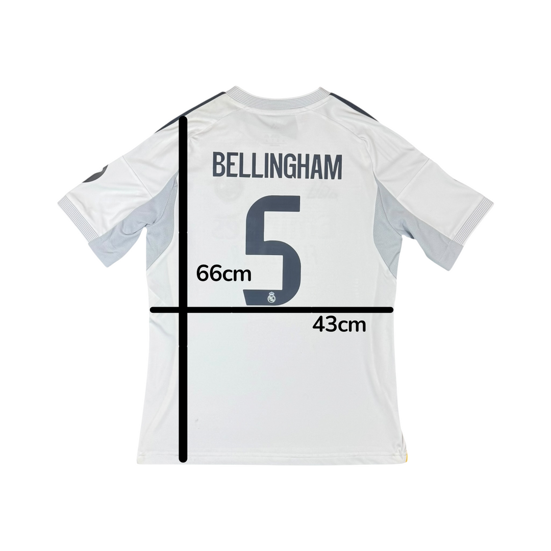 2025-26 Real Madrid Adidas Home Shirt Brand New BELLINGHAM #5 - 9/10 - (13-14 Years)