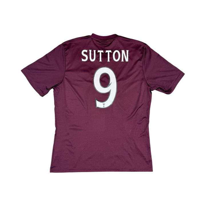 2012-13 Hearts Adidas Home Shirt #9 SUTTON - 8/10 - (L)